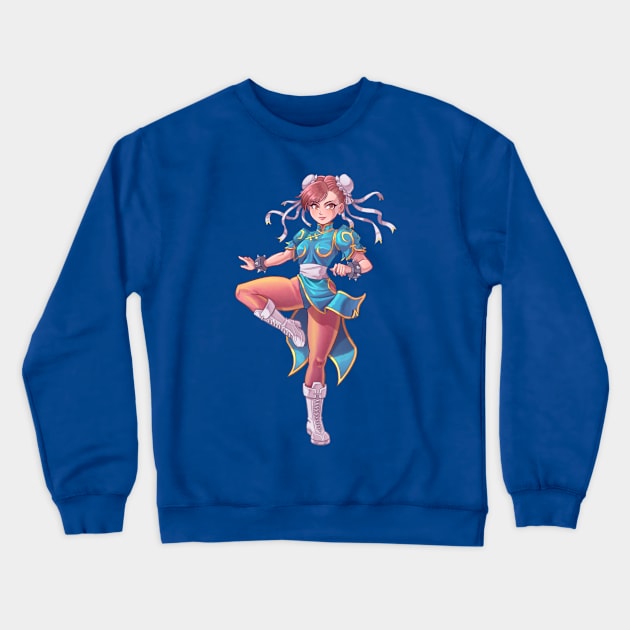 Chun Li Crewneck Sweatshirt by MauroAlbatros